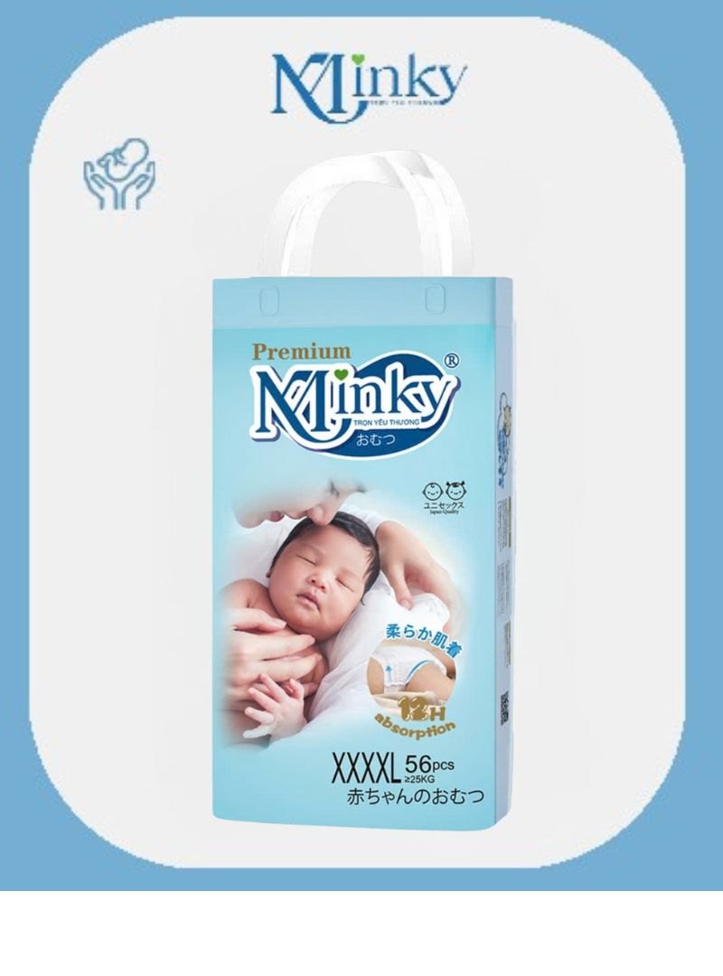  Tã (bỉm) quần size XXXXL (dưới 25kg)  56 miếng 